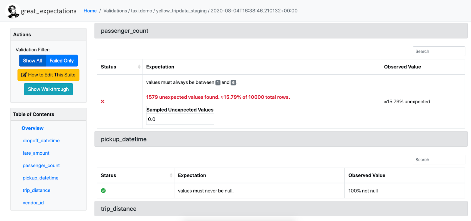 Screenshot of Data Docs